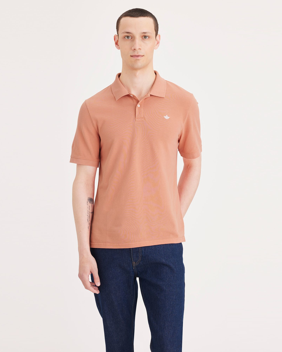 (image for) Unique Flavor Rib Collar Polo, Slim Fit